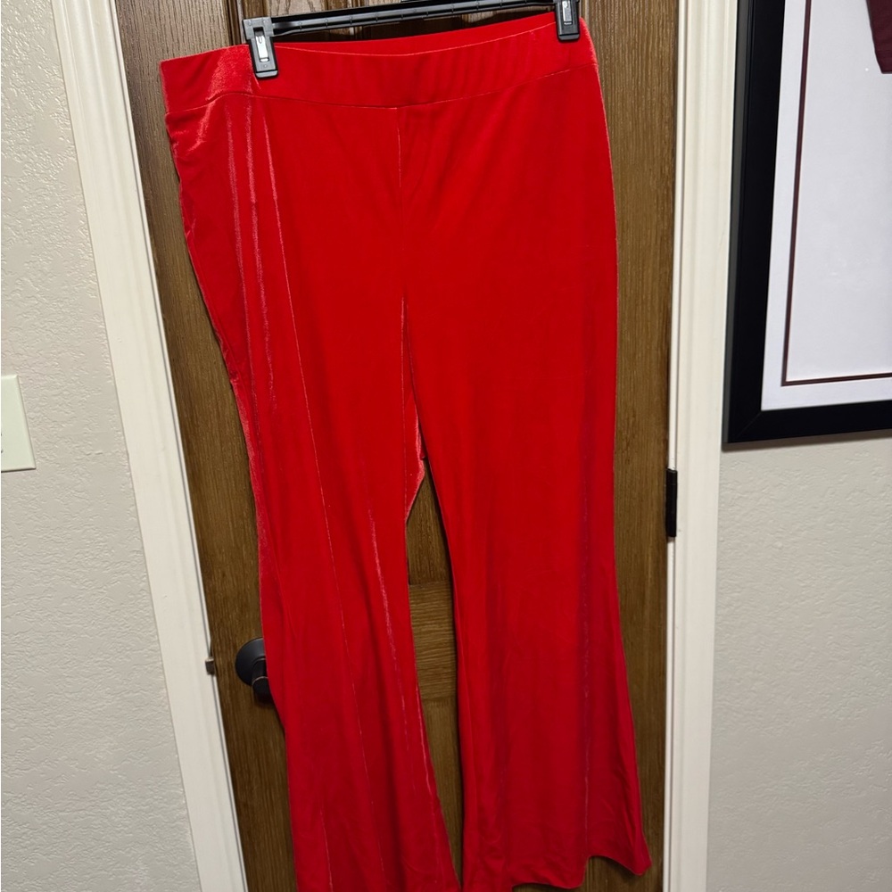 Lane Bryant Red Wide Leg Pants